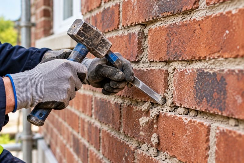 Remove defective mortar